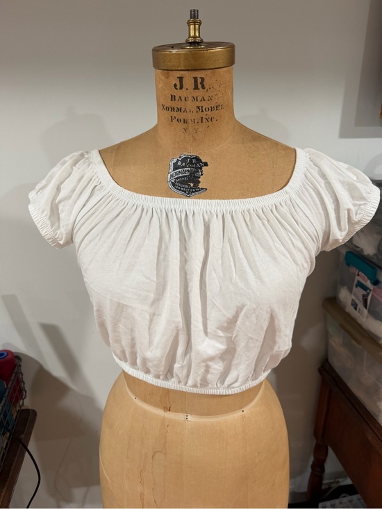 Hollister Tops - Hollister White Off-Shoulder Cropped Peasant Top